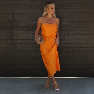 VICI Collection - Dara Side Ruched Midi Dress